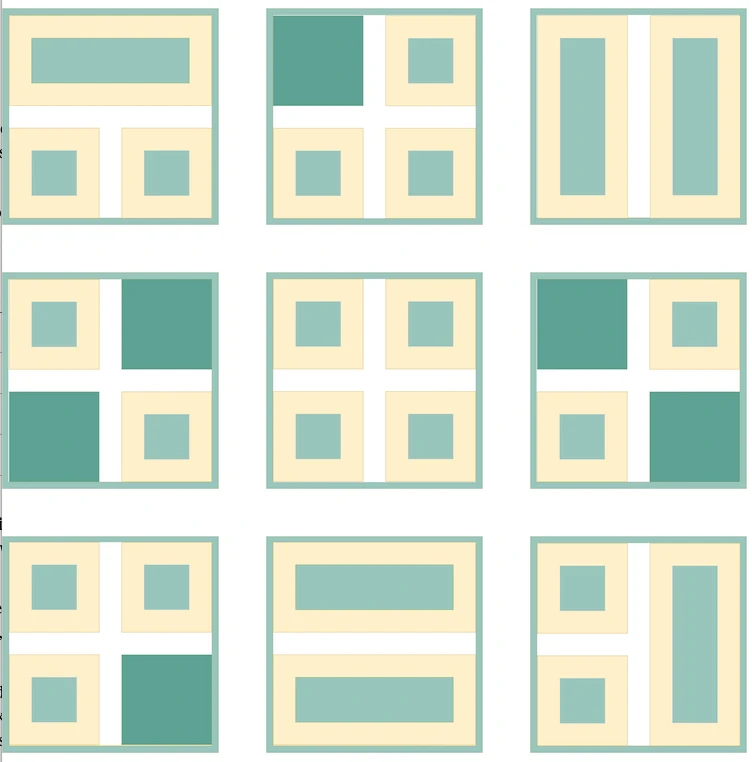 Courtyard URB pattern templates on Serene streets, 80 ft